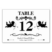 Elegante  zwart-wit bruiloft kaart (Achterkant)