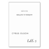 Elegante zwart-wit bruiloft plaatsnaam Kaart (Voorkant)