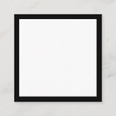 Elegante zwart-wit bruiloft QR-code Informatiekaartje (Achterkant)