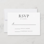 Elegante zwart-wit bruiloft RSVP Kaart (Voorkant)