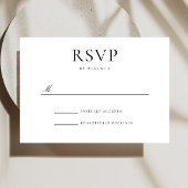 Elegante zwart-wit bruiloft RSVP Kaart