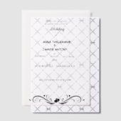 Elegante zwart-wit bruiloft uitnodiging met Cl (Offset (Uitnodiging))