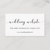 Elegante zwart-wit bruiloft website kaart (Voorkant)