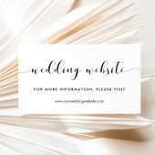 Elegante zwart-wit bruiloft website kaart
