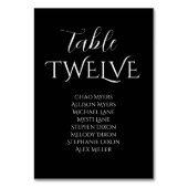 Elegante zwart-wit bruiloft zitgrafiek kaart (Voorkant)