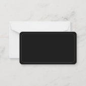 Elegante zwart-wit budget bruiloft RSVP Notitiekaartje (Achterkant)