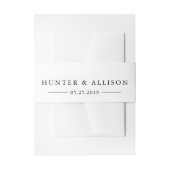 Elegante zwart-wit buikband uitnodigingen wikkel (Voorkant Voorbeeld)