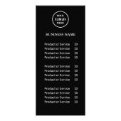 Elegante zwart-wit business Logo schoonheidssalon Reclamekaart (Voorkant)