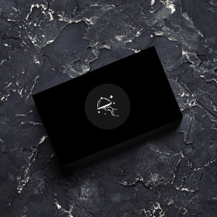 Elegante zwart-wit chef-kok & bakker professional visitekaartje