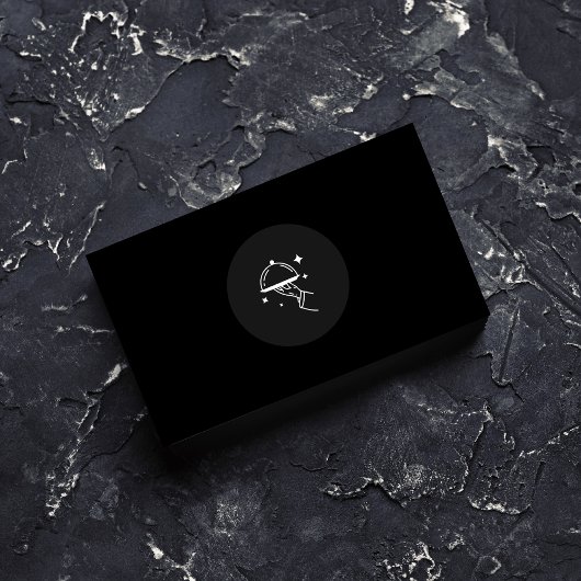 Elegante zwart-wit chef-kok & bakker professional visitekaartje