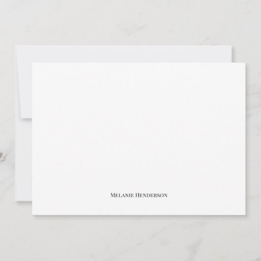 Elegante zwart-wit Classic Note Kaart Notitiekaartje (Voorkant)