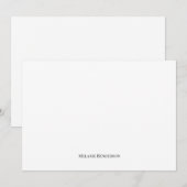 Elegante zwart-wit Classic Note Kaart Notitiekaartje (Voorkant / Achterkant)