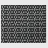 Elegante zwart/wit damast elke gelegenheid cadeaupapier (Vlak)