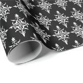 Elegante zwart/wit damast elke gelegenheid cadeaupapier (Rol Hoek)