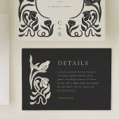 Elegante zwart-wit details behuizing Kaart