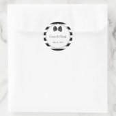 Elegante zwart-wit diamanten bruiloft Sticker (Tas)