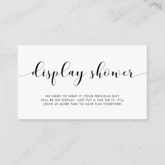 Elegante zwart-wit display Kaart (Voorkant)