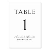 Elegante zwart-wit eenvoudige minimalistische brui kaart (Achterkant)