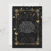 Elegante zwart-wit en rode Quinceanera Kaart (Achterkant)