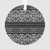 Elegante zwart-wit familiefoto Kerstmis Ornament (achterkant)