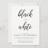 Elegante zwart-wit feestuitnodigingen kaart (Voorkant)