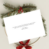 Elegante zwart-wit Feliz Navidad Familiefoto Feestdagenkaart