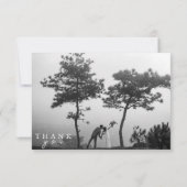 Elegante Zwart-Wit Foto Bedankkaart (Achterkant)