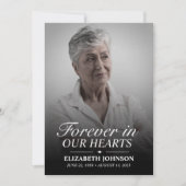 Elegante zwart-wit foto begrafenis Memorial Kaart (Voorkant)