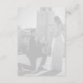 Elegante zwart-wit foto bruiloft informatiekaartje (Achterkant)