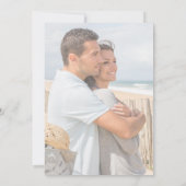 Elegante zwart-wit foto bruiloft kaart (Achterkant)