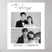 Elegante zwart-wit foto bruiloft poster (Voorkant)