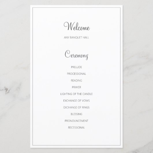 Elegante zwart-wit foto collage bruiloft (Achterkant)