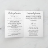 Elegante zwart-wit foto rouwdienst programma (Binnen)