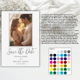 Elegante zwart-wit foto save the date