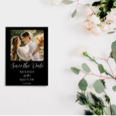 Elegante zwart-wit foto save the date