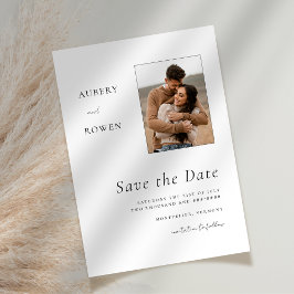 Elegante zwart-wit foto Sla de datum op Save The Date