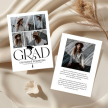 Elegante zwart-wit fotocollage afstudeercadeau