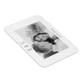 Elegante zwart-wit fotoherinnering magneet (Rechterzijde)