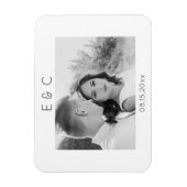 Elegante zwart-wit fotoherinnering magneet (Verticaal)