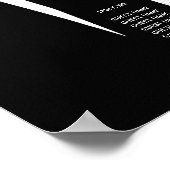 Elegante zwart-wit gay bruiloft zitgrafiek poster (Hoek)