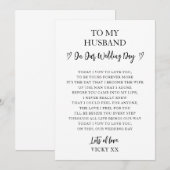 Elegante zwart-wit gedicht Kaart voor mijn bruideg (Voorkant / Achterkant)