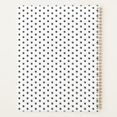 Elegante zwart-wit gestippelde gepersonaliseerde planner (Achterkant)