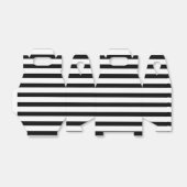 Elegante zwart-wit gestreepte gunstbox bedankdoosjes (Uitgevouwen)