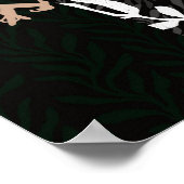 Elegante zwart-wit glamour modekunst poster (Hoek)