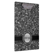 Elegante zwart-wit glitter klembord (Rechts)