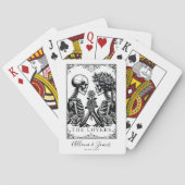 Elegante zwart-wit gotische tarot bruiloft pokerkaarten (Achterkant)