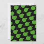 Elegante zwart-wit groene bladeren herfst bruiloft save the date (Achterkant)