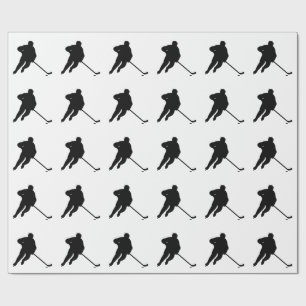 Elegante zwart-wit hockeyspeler cadeaupapier