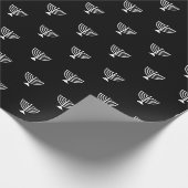 Elegante zwart-wit Joodse menorah Chanoeka Cadeaupapier (Hoek)