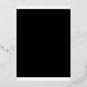 Elegante zwart-wit kalligrafie bruiloft goud folie uitnodiging (Achterkant)